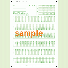 【100枚入り】SN-0150　A4マークシート番号150問4択数字(マークタテ並び)