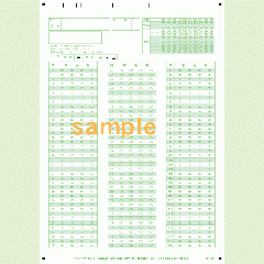 SN-0269　A4マークシート年クラス番号120問4択数字