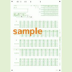 SN-0310　A4マークシート番号100問5択数字(マークタテ並び)