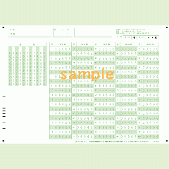 SN-0059　A4マークシート番号100問5択数字