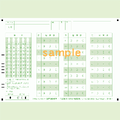 【100枚入り】SN-0114　A5マークシート番号30問3択数字